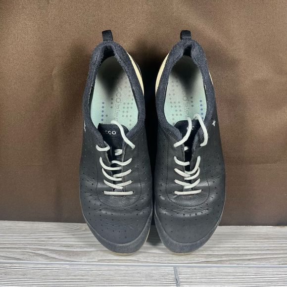 ECCO Biome Lite Black Yak Leather Cross Training Sneaker Shoe EU38 Womens 7 - Picture 7 of 9